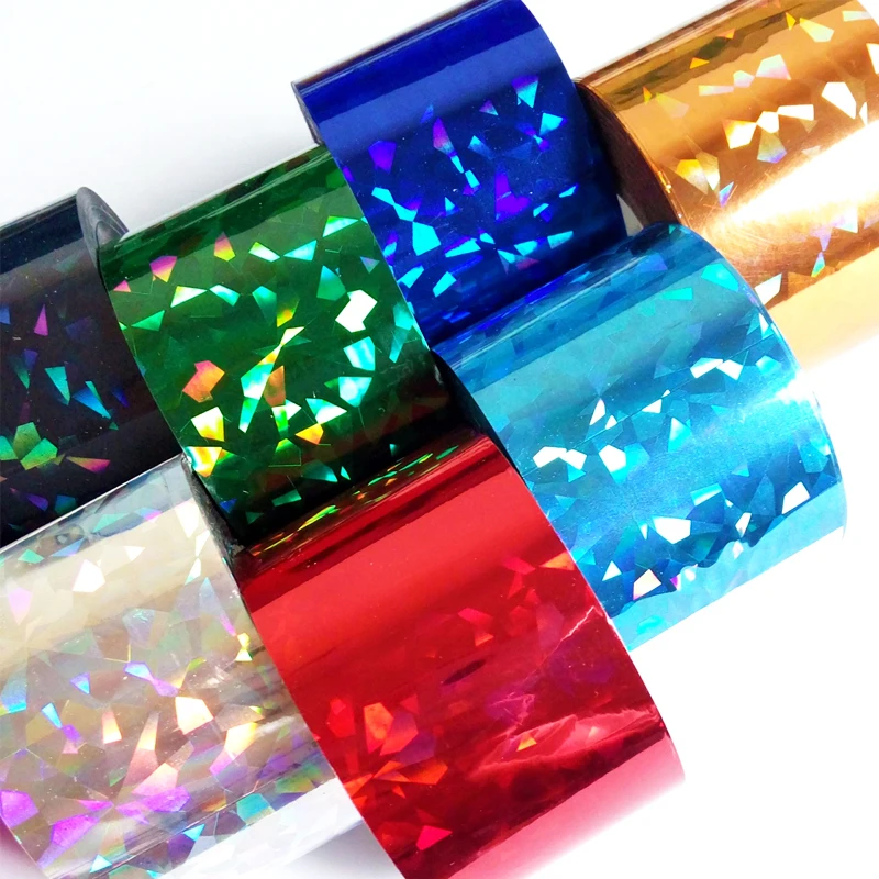 Переводные наклейки для нейл-арта 1 рулон в форме драгоценного камня лазерные