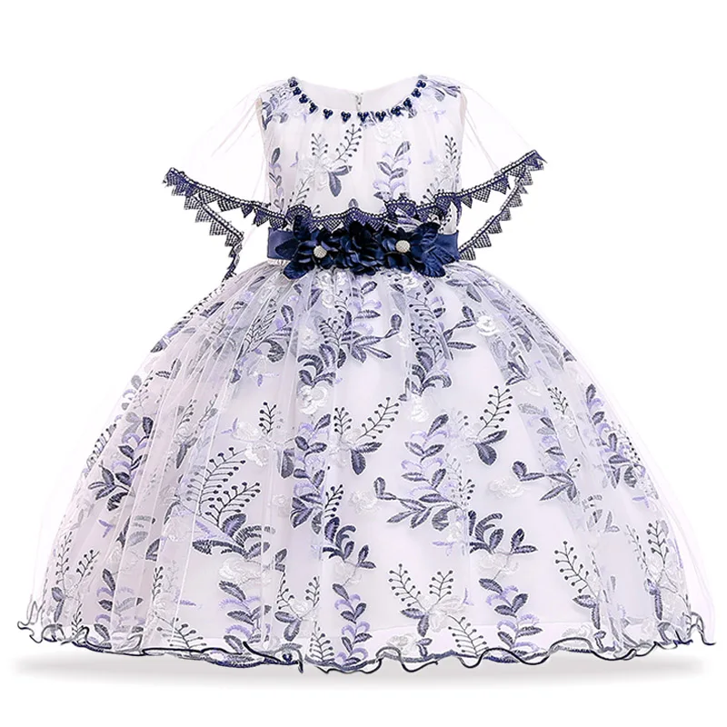 Платье с цветами для девочек на свадьбу кружевное платье лето 2019 детские платья