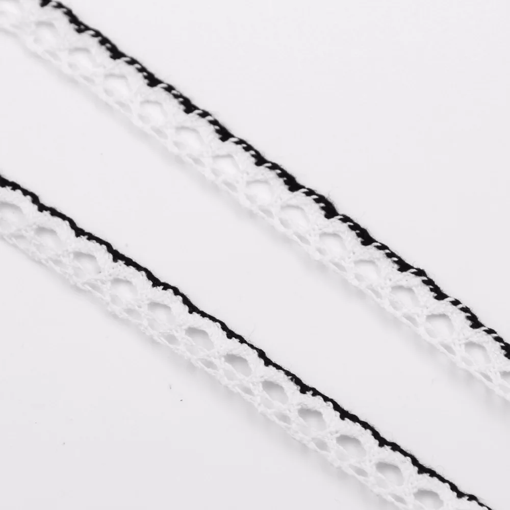 10 ярдов узкая хлопковая кружевная отделка 1 см текстильная лента для свадьбы DIY