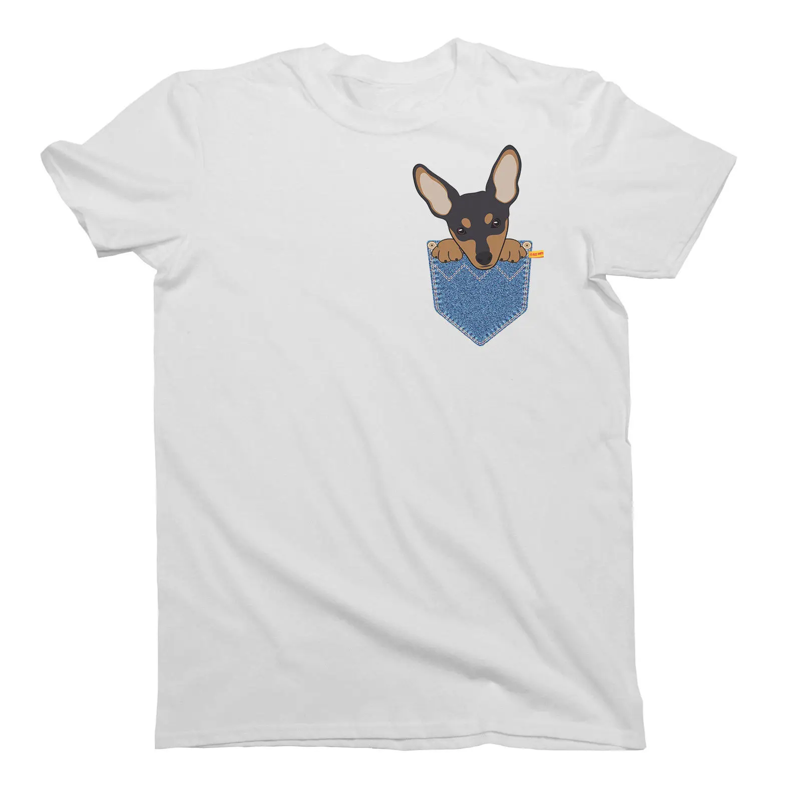 Миниатюрная футболка Pinscher с карманами для подарка на день рождения собакой