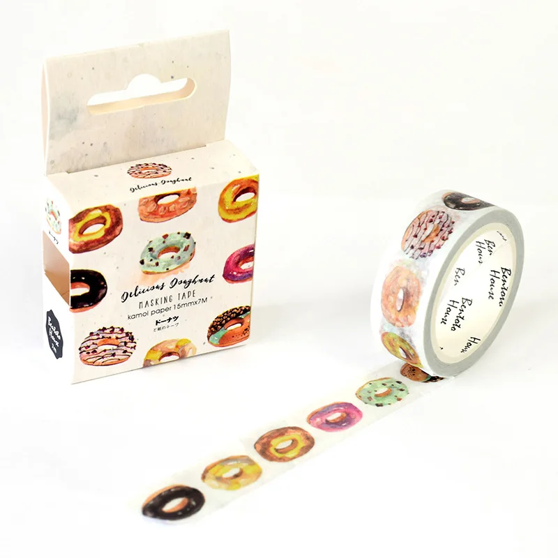 В вкусный пончик декоративные пищевая лента Washi DIY Скрапбукинг малярный скотч