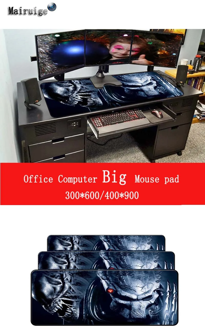 Игровой коврик для мыши Mairuige Predator резиновый цвет в ассортименте|Коврики мышей| |
