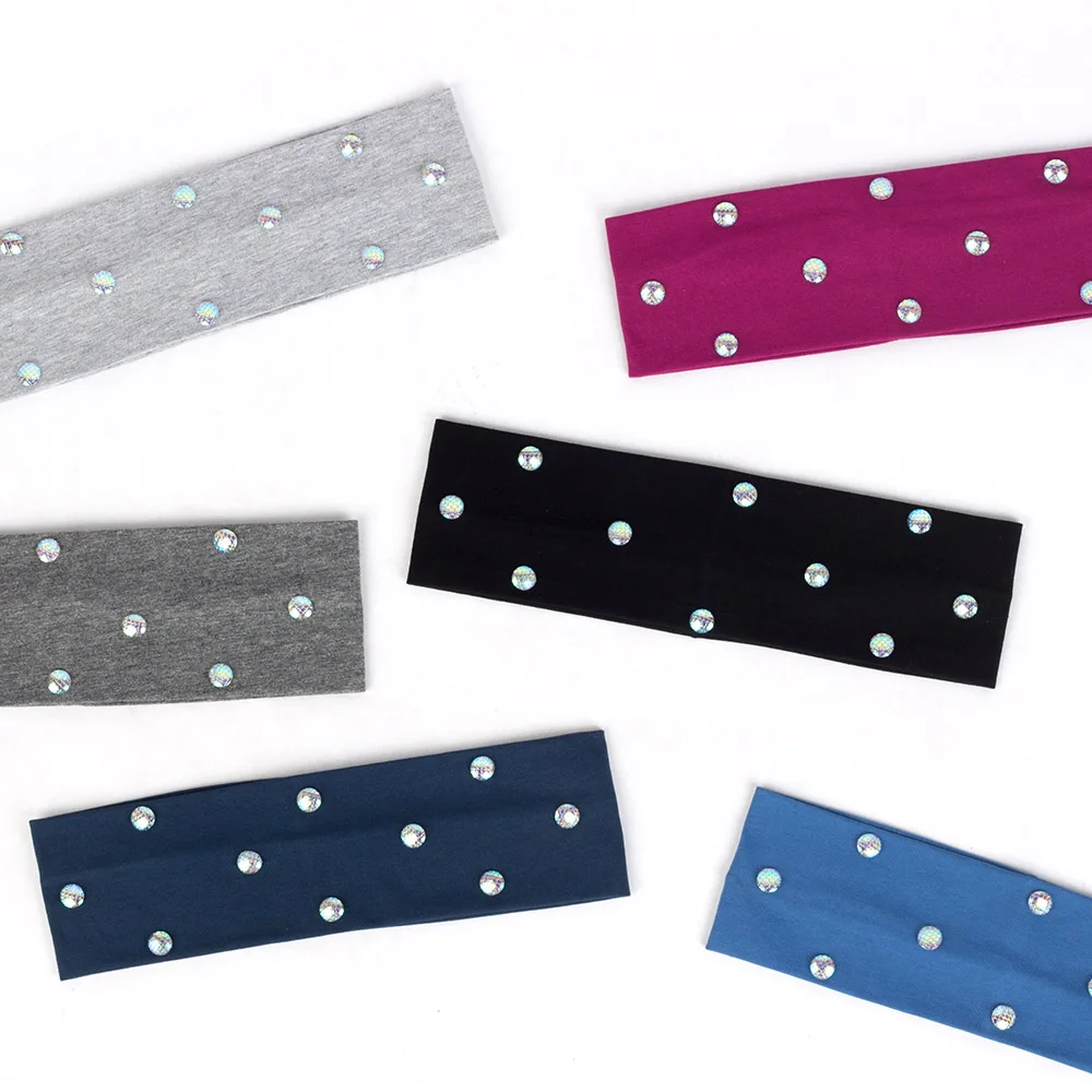 

Geebro 2019 New Casual Colorful Fish Scale Bead Hairband For Women Female Elastic Headband Head Turban Fashion Bands Accessories