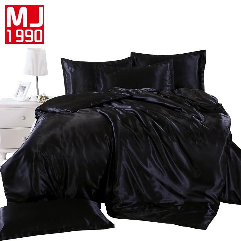 Комплект постельного белья из шелковой ткани простыня наволочка пододеяльник