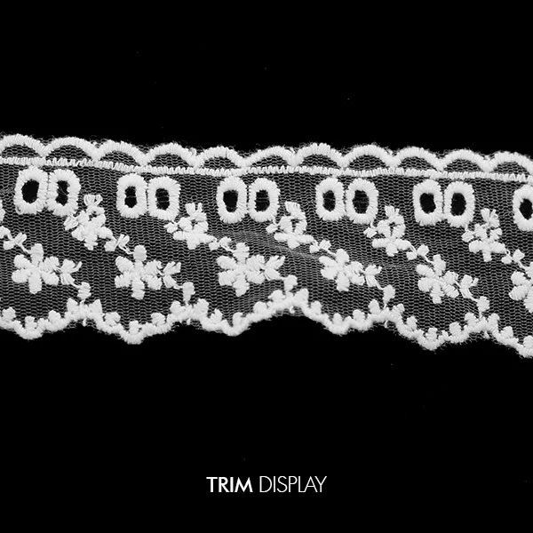 Вышитые белые кружева отделка украшение шитье материал для костюма 50