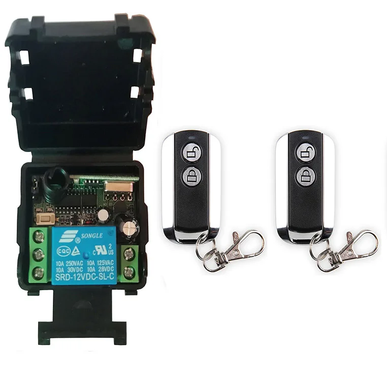 Новейший беспроводной ресивер Mini Size DC12V 24V 1CH 10A RF приемник + металлический