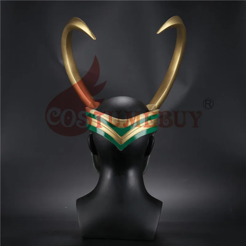 Costumebuy ТОР 3 Ragnarok Локи лауфейсон ПВХ шлем маски для Косплей Хэллоуин косплей костюм реквизит Вечерние Маски для взрослых