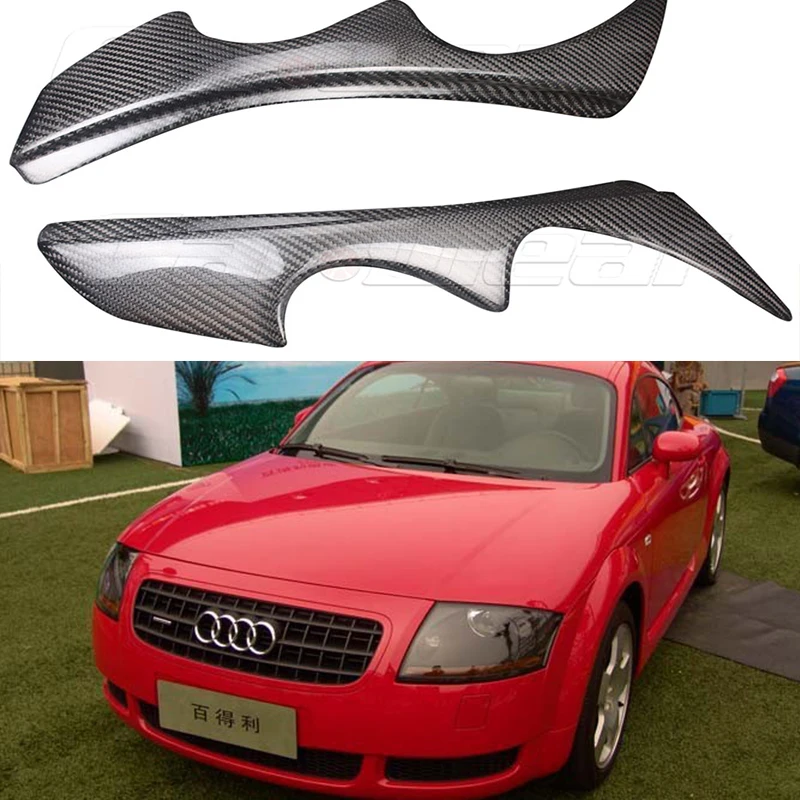 TT углеродное волокно Автомобильные фары брови крышка отделка наклейка для Audi