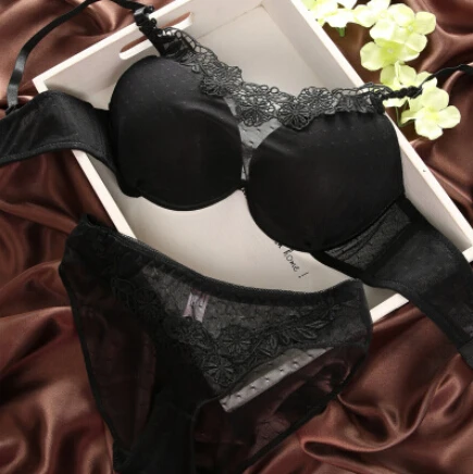 2015 spring and summer anti emptied Japanese style sexy bra set gather in thick lace high quality underwear temptation | Женская одежда