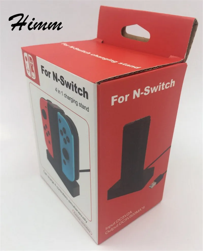 Новый 4 в 1 Радость-Con Зарядки Док со СВЕТОДИОДНОЙ Indicater для Nintendo Выключатель NS