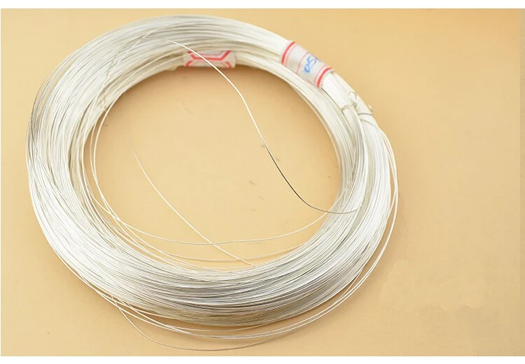 Тонкая серебряная проволока для изготовления бижутерии ручной работы 1 м из