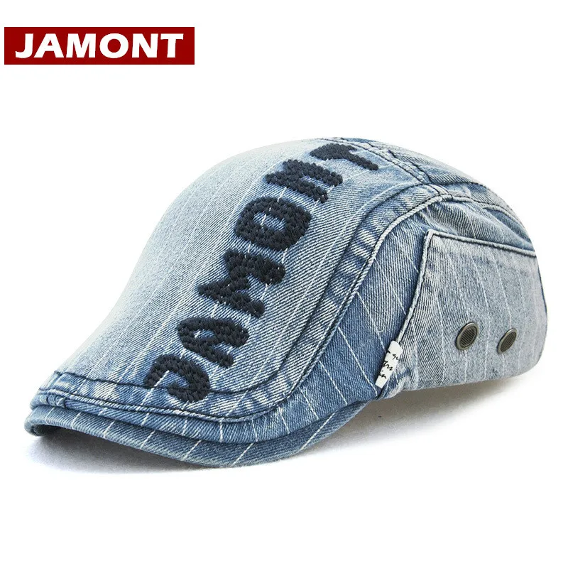 Мужские и женские береты [JAMONT] брендовая Кепка с козырьком для любителей джинсов