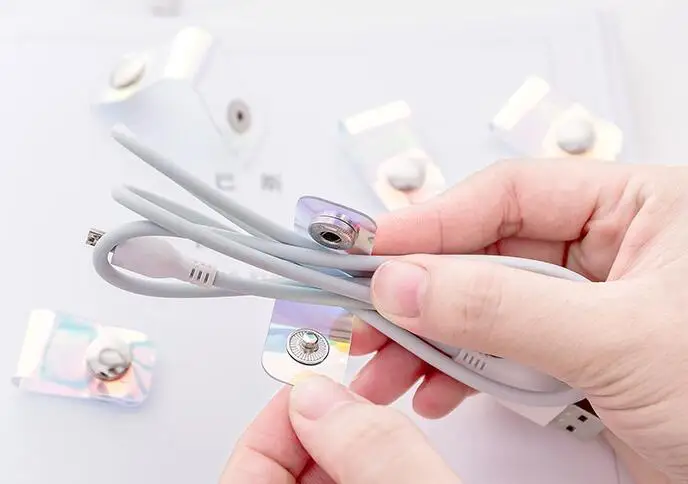 Портативный кабель USB шнур ПВХ намотка чехол для наушников Корейская гарнитура наушники провод домашний стол менеджер Органайзер дорожный набор