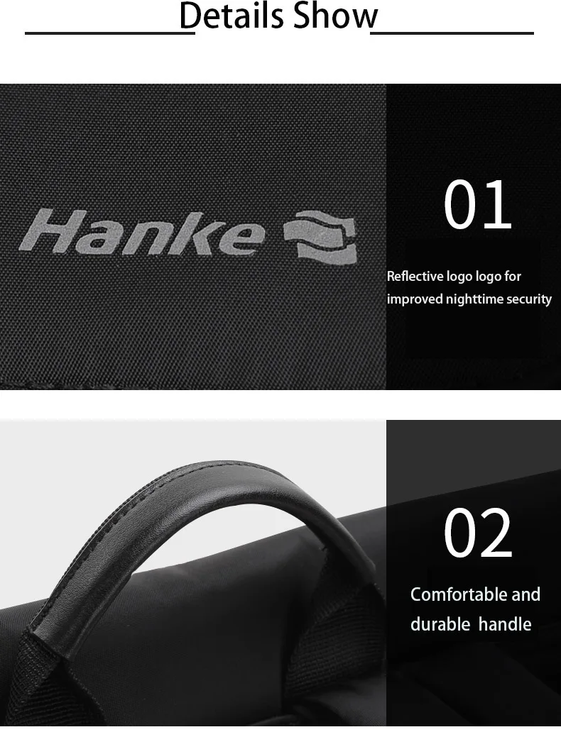 Hanke рюкзак для ноутбука школьный Мужской Женский Мужской Для девочек RFID Блокировка дорожные рюкзаки женский школьный рюкзак с ремнями H6813