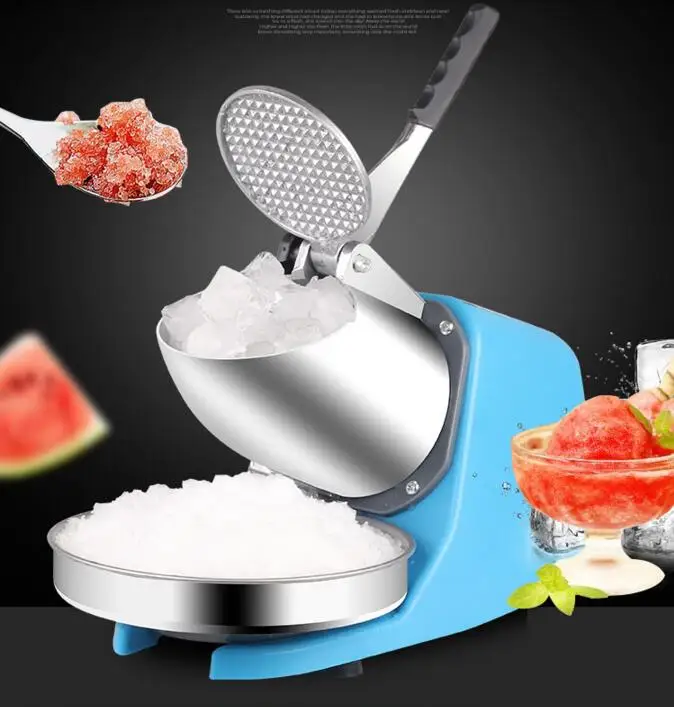 Portable Snow Ice Slush Maker Electric Ice Crusher Machine Automatic Commercial Aluminium Alloy Shave Ice Maker Low Noise