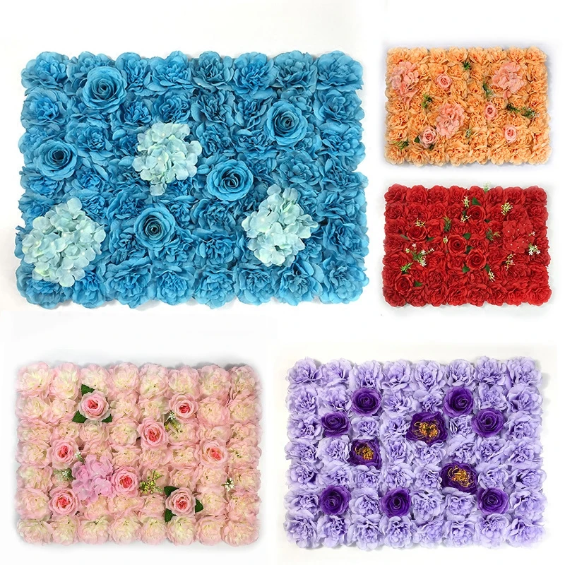 

colorful Artificial rose with Dalia flower wall wedding decoration flower backdrop Party Prop 10pcs/lot