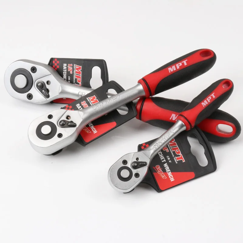 Ratchet wrench Plastic handle High Torque A Type Wrench for Socket 24 Teeth Quick Release Single-end Hand Repairing Tools | Инструменты