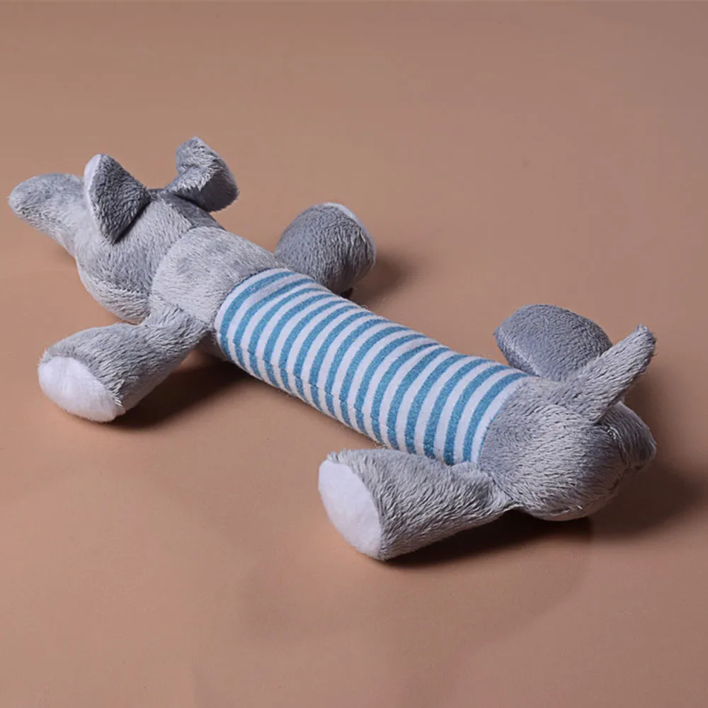 Жевательная игрушка для собак и щенков пищащий плюшевый звук свинья слона утки