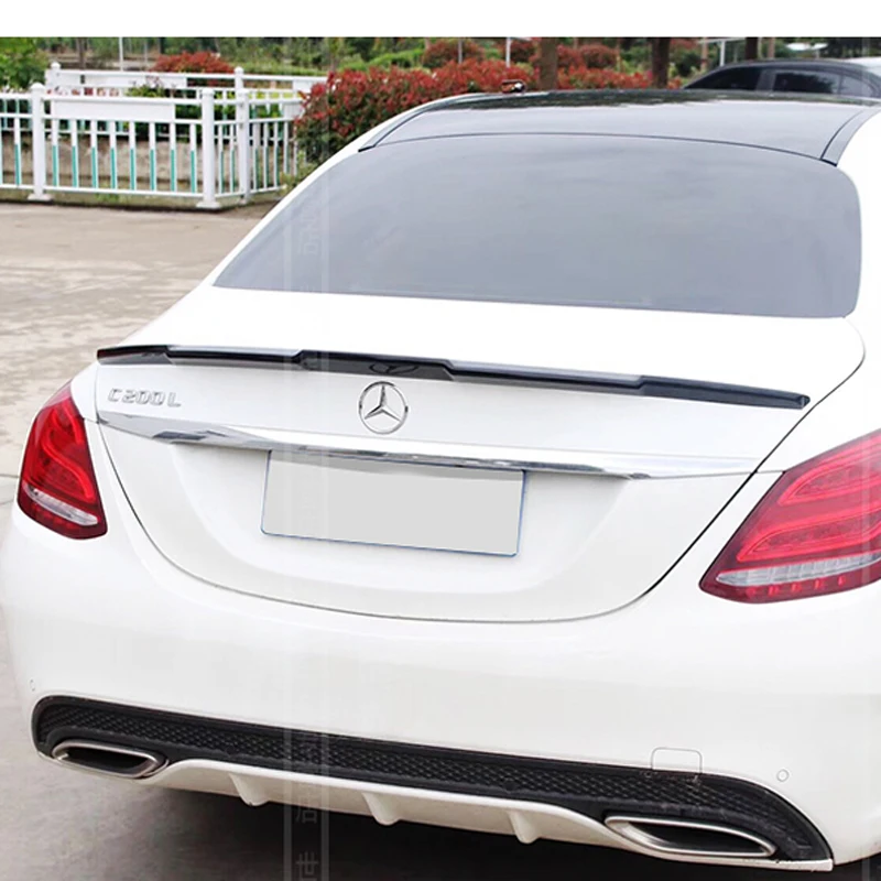 

Для Mercedes-Benz W205 спойлер 2015-2017 C180 C200 C260 автомобильное украшение в виде хвостового крыла ABS Пластик Неокрашенный задний багажник спойлер