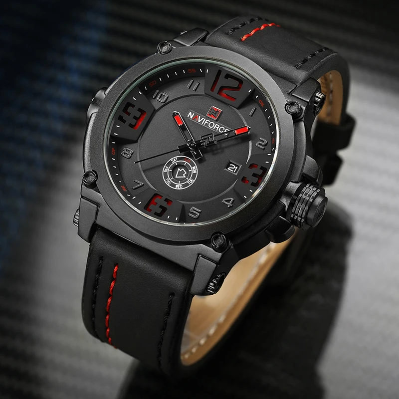 Новые роскошные Брендовые мужские модные повседневные часы NAVIFORCE кварцевые с