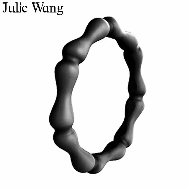 Julie Wang 10 шт. 3 мм женские силиконовые кольца наборы смешанных цветов Одежда на