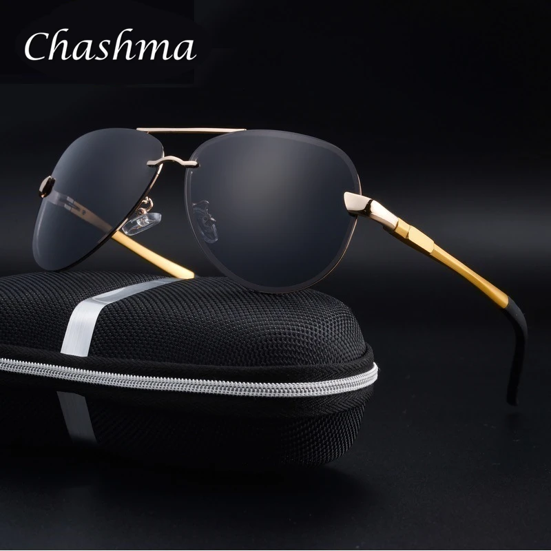 Солнцезащитные очки CHASHMA брендовые поляризованные с логотипом для вождения