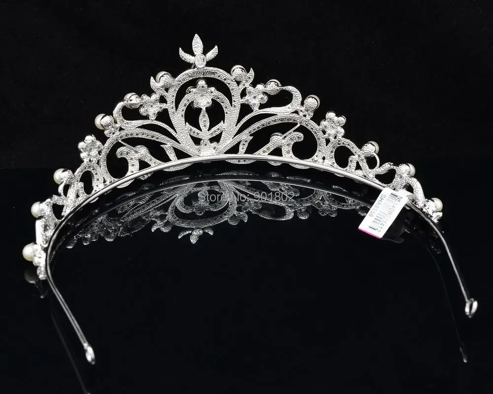 Модные жемчужные австрийские стразы кристаллы свадебная тиара Корона Свадебные