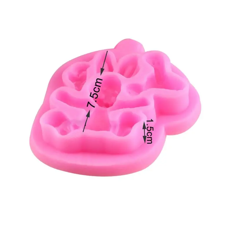 3D Кролик Пасхальный силиконовая форма кекс Топпер инструменты для украшения