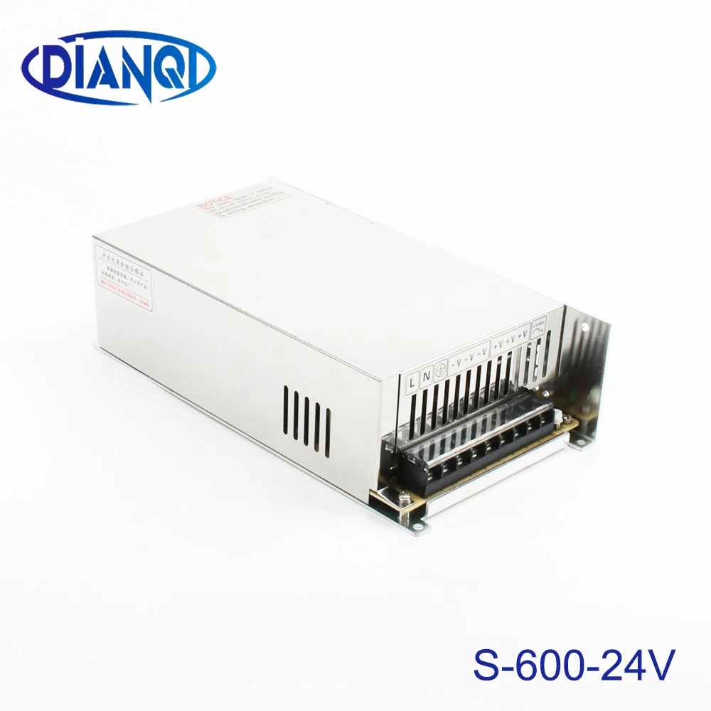 DIANQI светодиодный выключатель питания 600 Вт 24В 25А ac dc преобразователь вход 110В S 600w