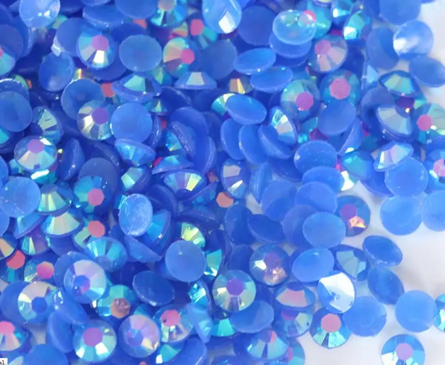 2 мм 3 4 5 6 DIY Bling Blue Jelly AB цветные стразы из смолы ручной работы Flatback Смола камень для