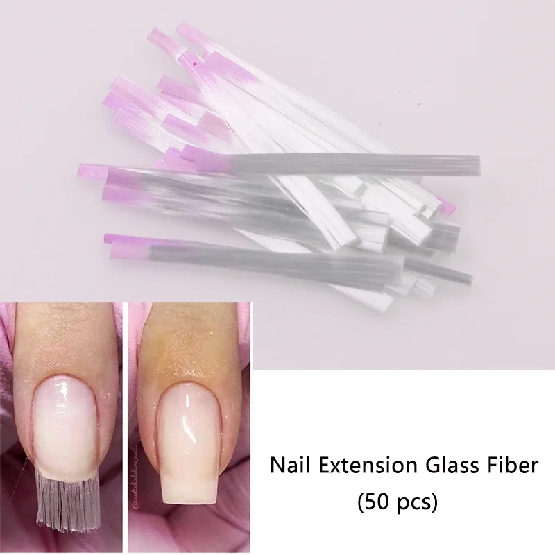50pcs Гель для наращивания ногтей, 3 цвета, полигель, строительный гель для пальцев, Удлинительный УФ-Гель-лак, формы для наращивания ногтей, лак для ногтей - Цвет: 50pcs