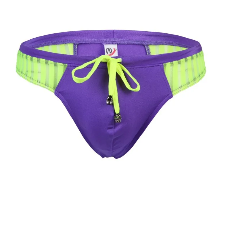 Purple Wj сексуальные мужские бикини, купальник, плавки, купальный костюм для серфинга, мужские стринги, бразильские плавки, мужская пляжная одежда для купания - Цвет: Purple
