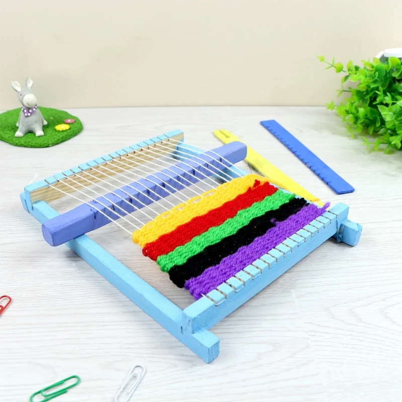 

DIY Assembled Handloom Weaving Loom Science Technology Educational Children Toy