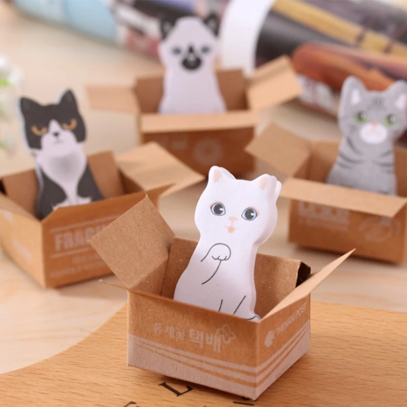 Kawaii милые блокноты для заметок с котом Китти, стикеры для заметок, этикетки, школьные канцелярские принадлежности, подарок