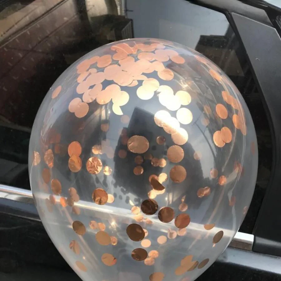 1.5 Rose Gold 5 шт./лот 12 дюймов латексные шары конфетти День рождения украшения для детей и взрослых Globos воздушные шары Baby Shower вечере украшения - Цвет: 1.5 Rose Gold