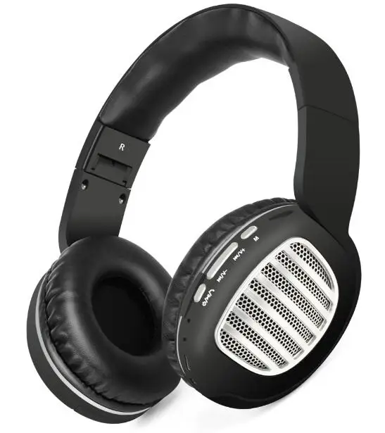 Black silver TOPROAD Bluetooth стерео гарнитура наушники складные наушники беспроводные наушники с микрофоном TF FM радио AUX громкой связи - Цвет: Black silver