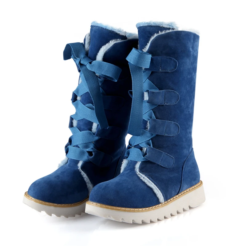 KARINLUNA/ г. Большой размер 32-43, обувь на шнуровке, 5 цветов женские теплые меховые зимние ботинки на платформе женские зимние ботинки плюшевая обувь на плоской подошве