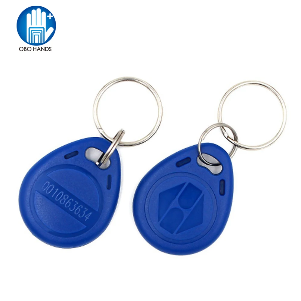 Комплект из 10 шт./50/100) 125 кГц RFID Брелоки для ключей доступа Управление ключ-брелок для ключей для двери электрический замок системы nfc тега синий