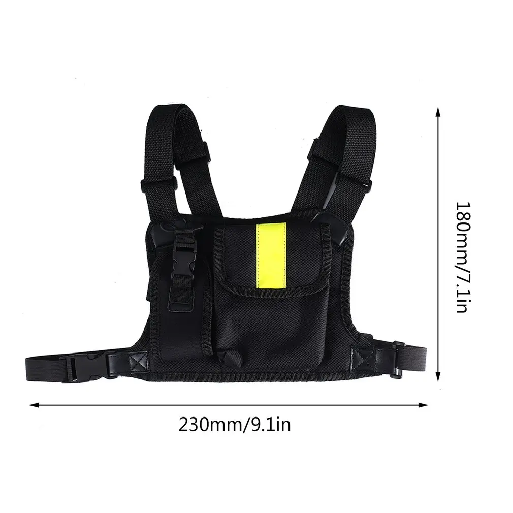 Для радио Baofeng нагрудный ремень Передняя Грудь пакет сумка чехол Сетка Риг Carry Cade