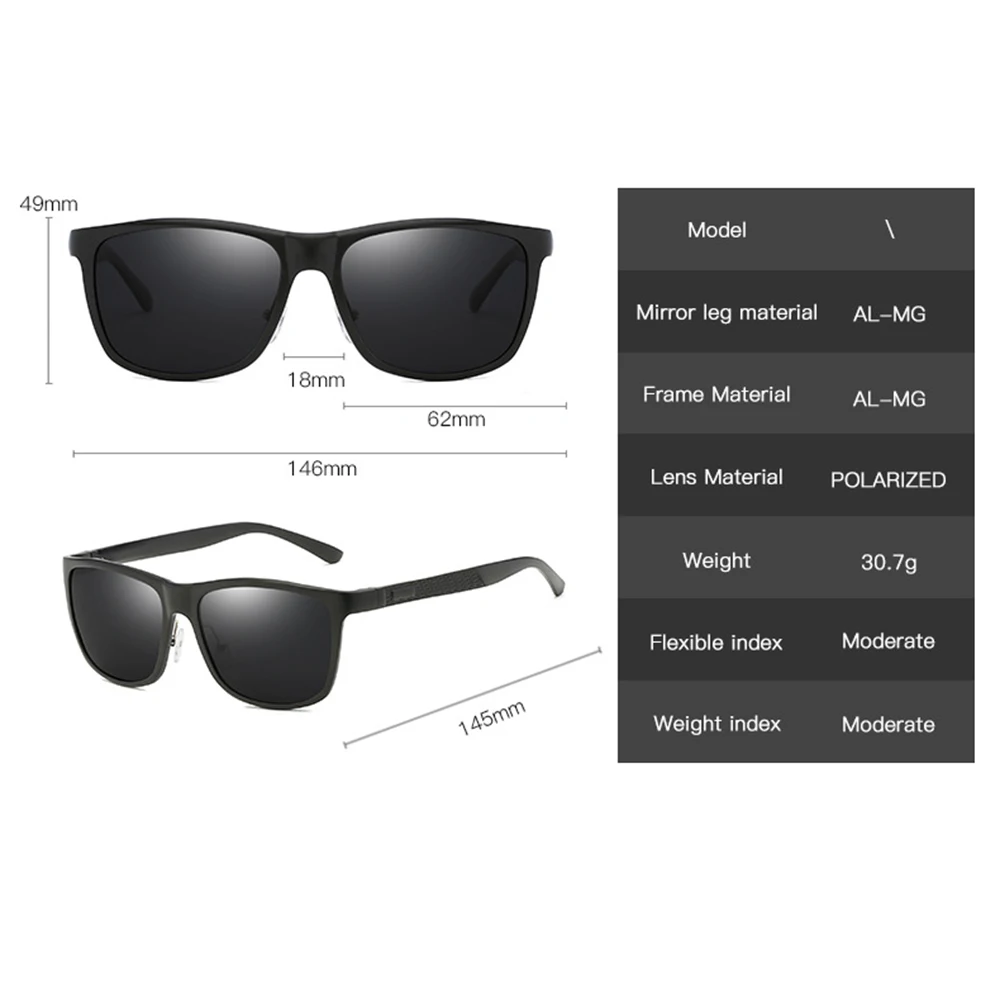 Lentes De Sol Mujer Al-mg крутые спортивные мужские Поляризованные солнечные очки на заказ близорукость минус рецептурные линзы-от 1 до 6