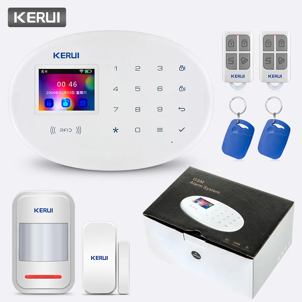 KERUI W20 2 4 дюймов TFT цветной экран WIFI GSM домашняя система охранной сигнализации
