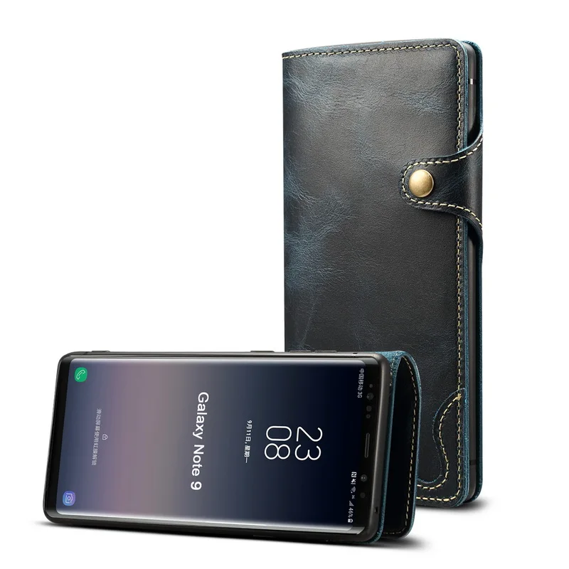 Чехол из натуральной бычьей кожи для Huawei iphone Samsung Galaxy Note 10 Pro 8 9 S10 чехол книжка с