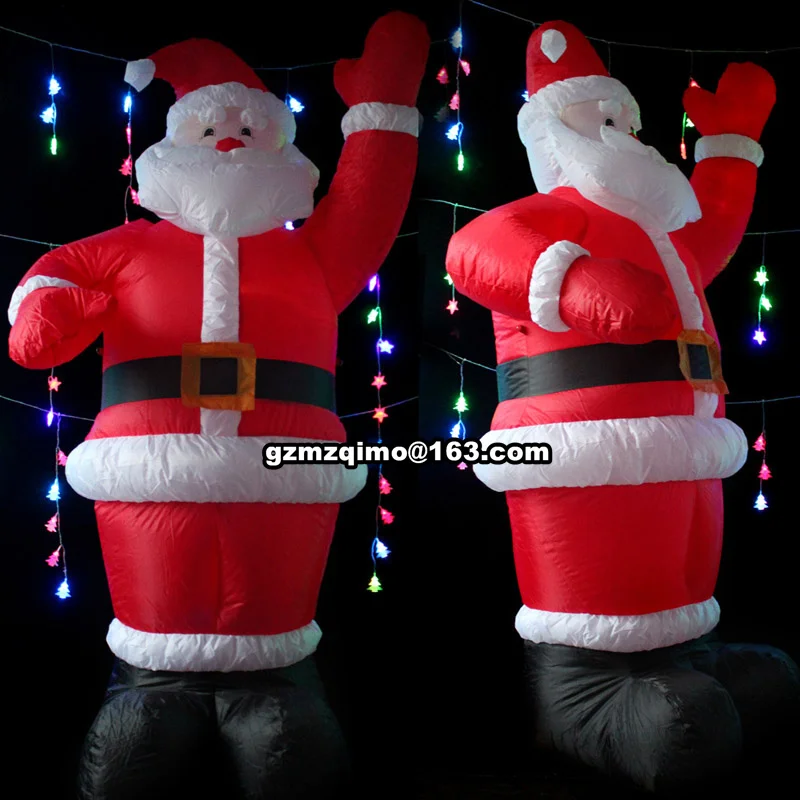 

1.8m Inflatable Waving Hand Father Christmas Inflatable Santa Claus Cute Xmas Decoration 5.9ft Outdoor Inflatable Statues