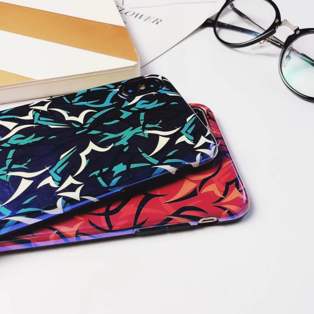 Cuptakes Luxury Glossy IMD Soft Silicone Case for iPhone 7 8 X 6 6S 8Plus Cover Cute Art Painting Super cool Man Fashion Strong |