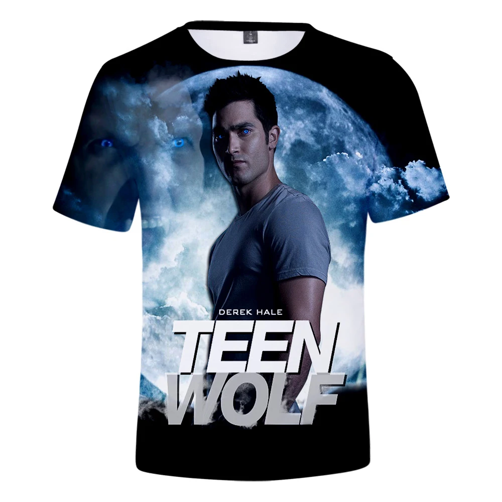 Aikooki Горячая США драма прочный Чехол Teen Wolf Derek hale 3D футболка для мужчин/Летняя