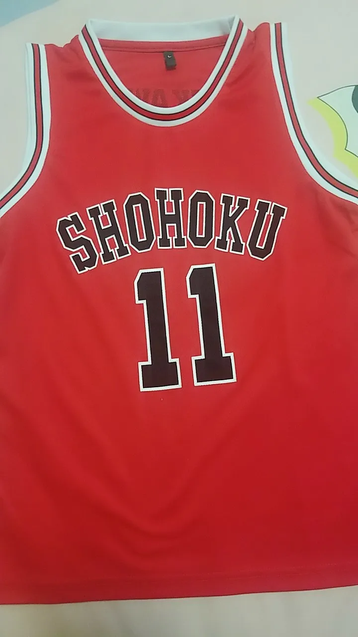 Slam Dunk Shohoku старшая школа No.11 рукава Kaede жилет для косплея красный баскетбольный