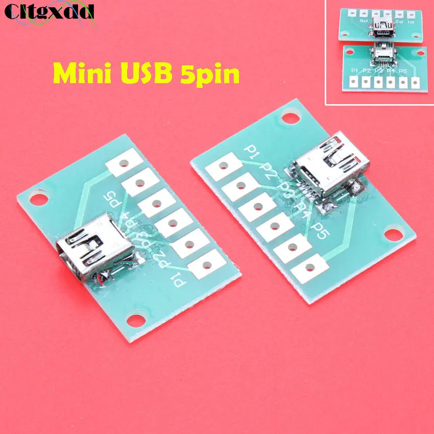 Cltgxdd мини USB Гнездо для платы DIP 5pin 8pin 10pin разъем PCB конвертер с печатной платой