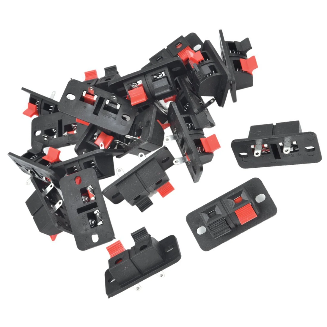 Высокое качество 20 шт. 2 Way стерео Динамик пластина Клеммник нажимной соединитель