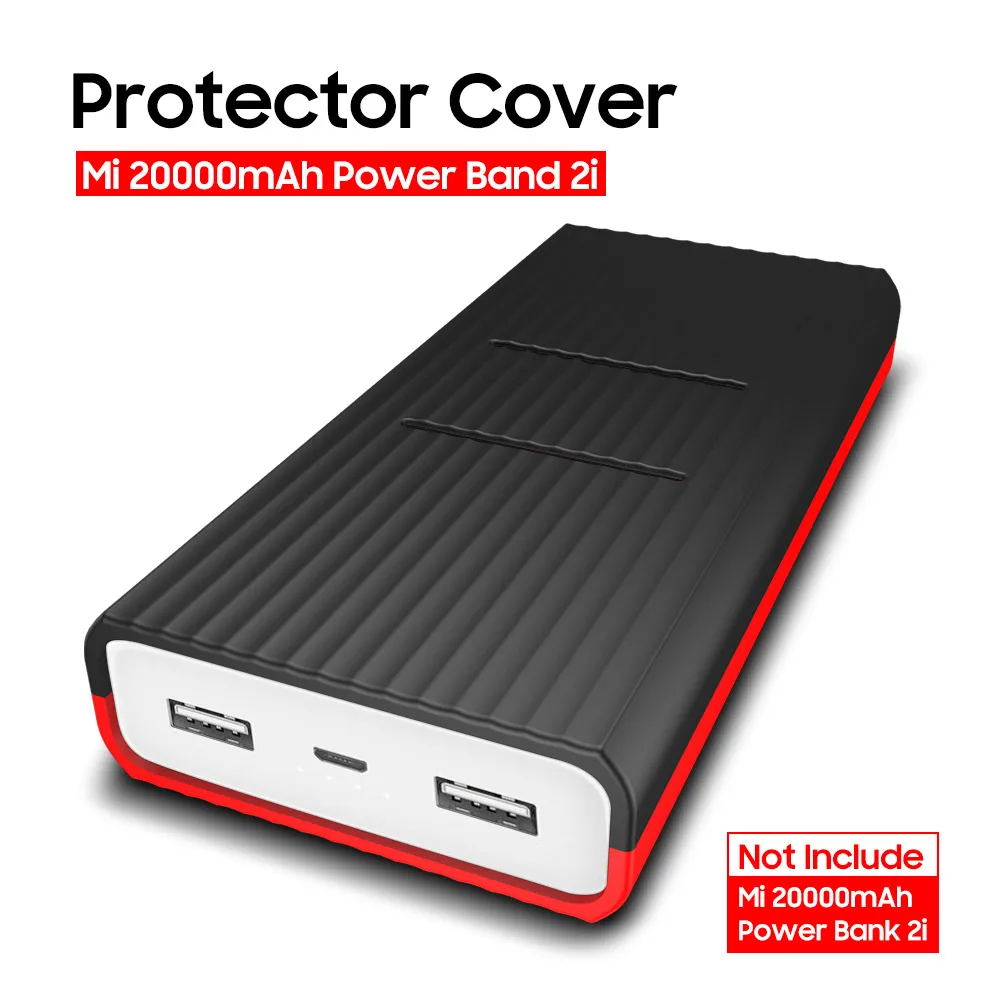 AWINNER Silicone Protector Case Cover Skin Shell for Xiaomi Xiao Mi Xiaomi 20000mAh Power Bank 2C PLM06ZM Powerbank Accessories