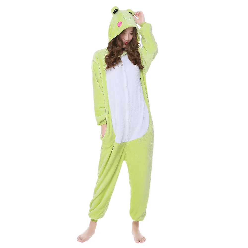Оптовая продажа животных лягушка Onesie взрослых унисекс Косплэй костюм пижамы для